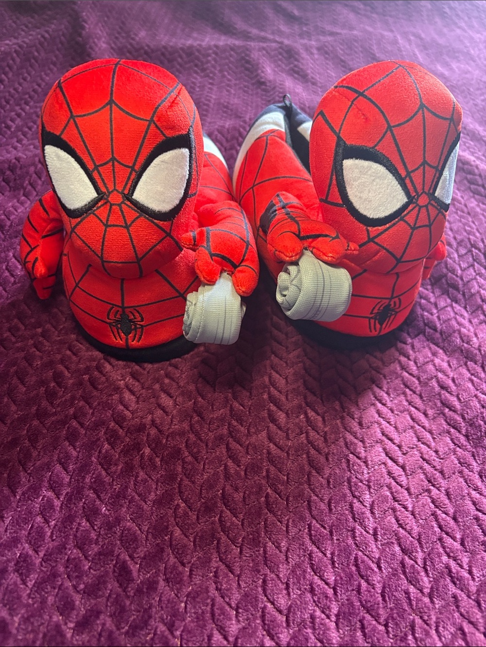 Spiderman Red & White Kids Slippers